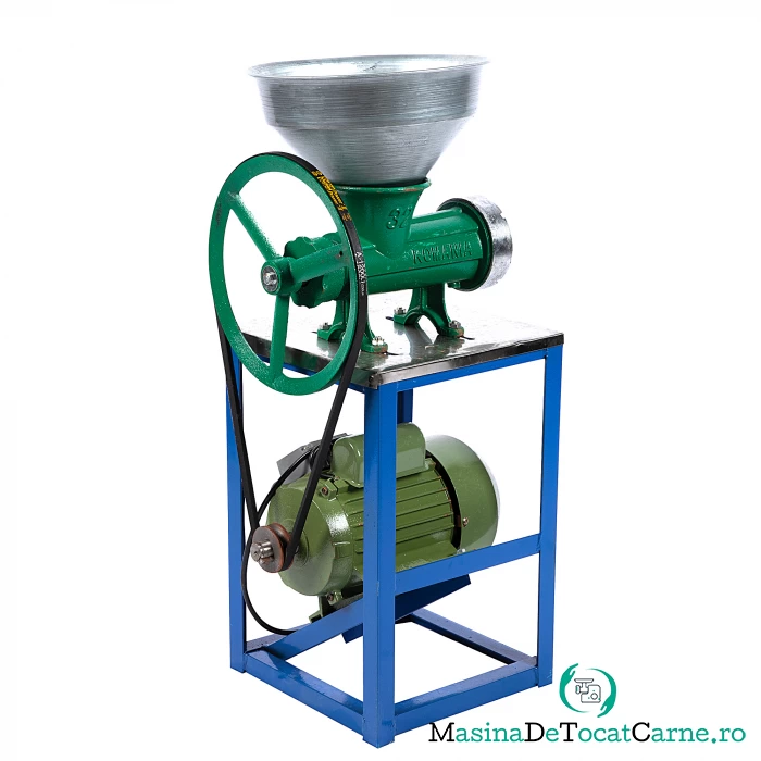 Masina de tocat carne cu masuta si motor electric Micul Fermier GF-2201, 750W, 1.4 kg min.